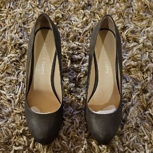 Franco Sarto Charcoal Grey Textured Heels